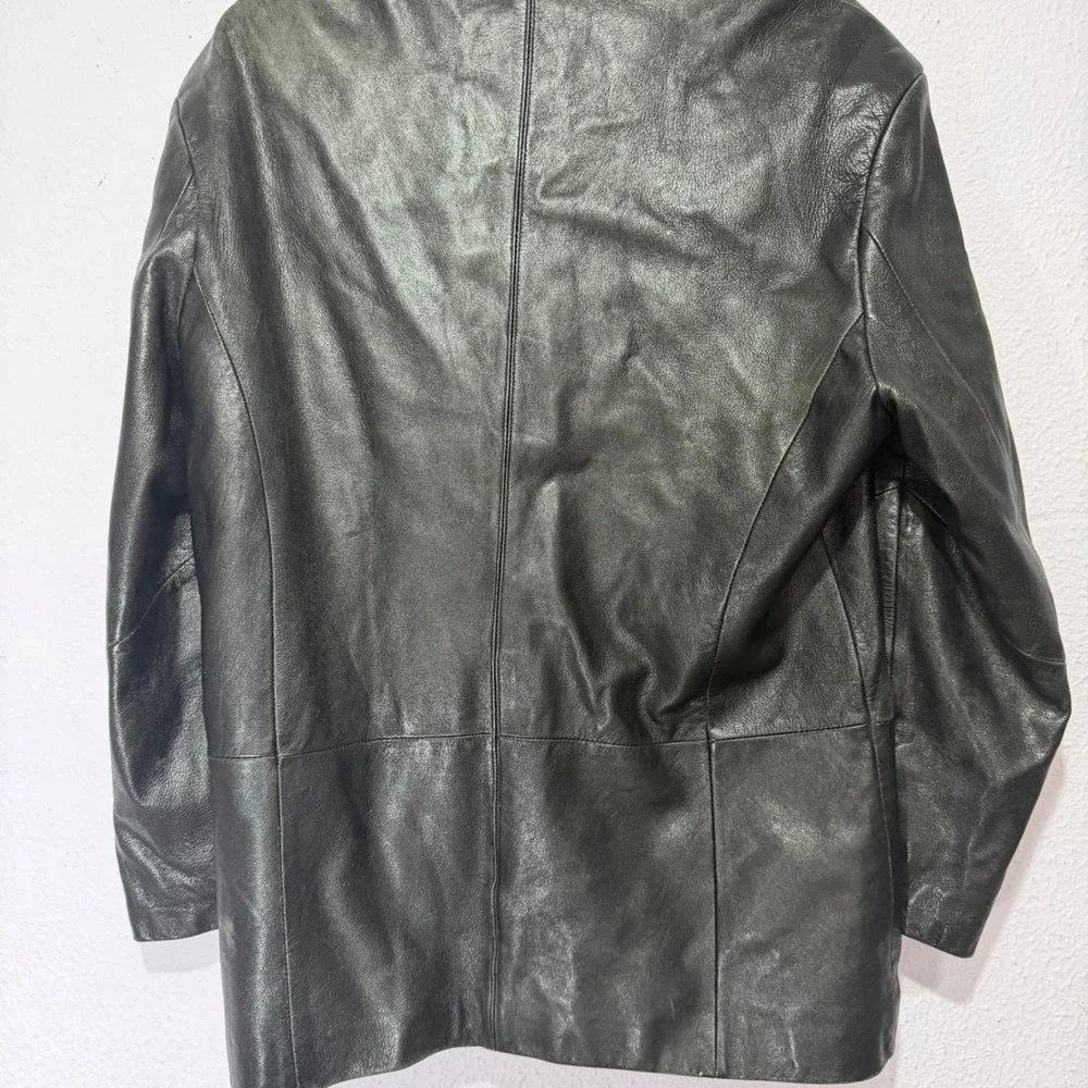 Vintage Wilsons The Leather Experts Mens Black Leather Blazer Jacket  Size M